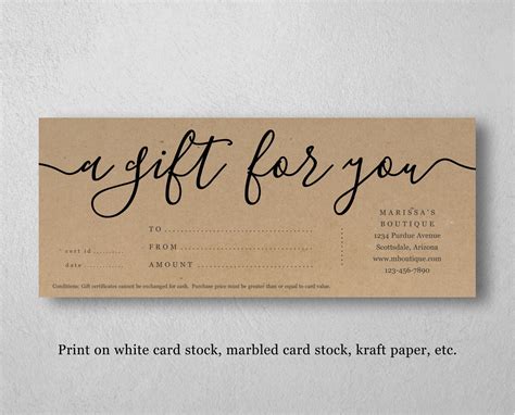 gift card samples